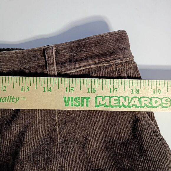 LL Bean Women's Chocolate Brown Corduroy Pants Elastic Waist 18 Tall Academia - Picture 8 of 8